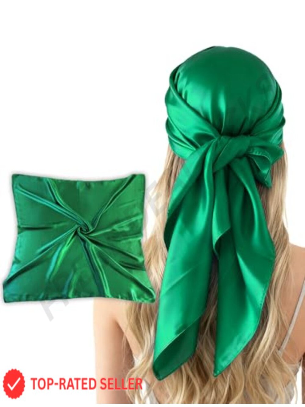 35" Large Satin Silk Feel Square Scarf Wrap Headscarf Bandana Women